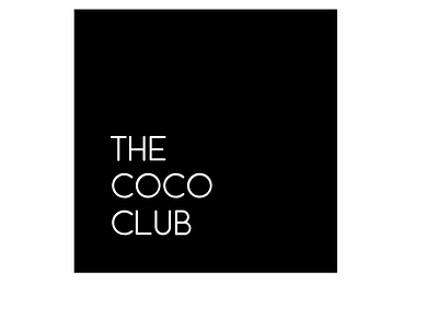 Logo for THE COCO CLUB (anno 2021) black branding design illustrator logo vector white