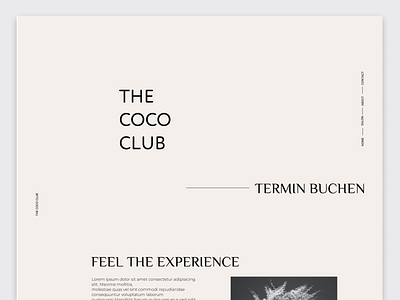Webdesign for THE COCO CLUB (anno 2022) brand design minimalistic salon