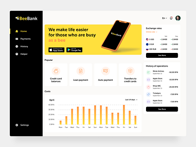 Bank App app bank bank app bee belarus design designersworkbook finance logo ui ux