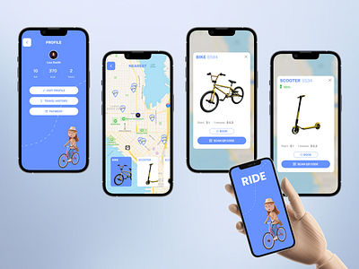 RIDE -  Bicycle & Scooter sharing app