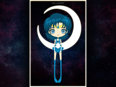 💙Sailor Mercury💙 animation art character design cute illustration design illustration kawaii art kids illustration mercury photoshop sailor moon wacom