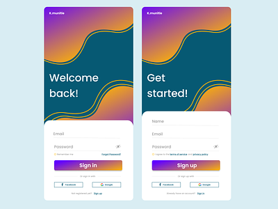 Onboarding - sign in/sign up