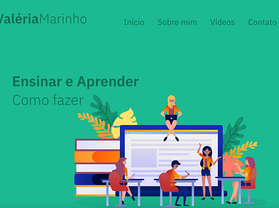 Ensinar e Aprender hero section webdesign