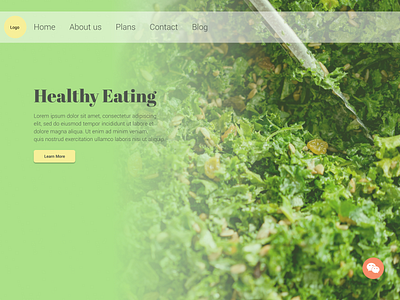 Eating Healthy Landing Page homepage landingpage ui ui design uxdesign