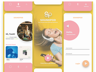 SoundPod - mobile app app design minimal ui