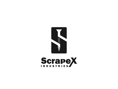 ScrapeX industries app bussines company logo design icon industries industry logo scrape typography vector web