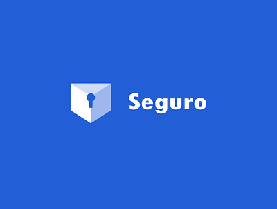Seguro = Safe app bussines company logo design icon logo safe security security logo seguro typography web