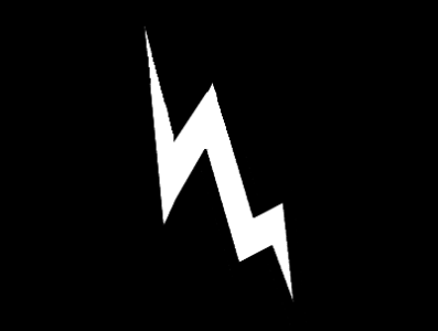 Thunder Bolt black bolt design electric bolt electricity icon illustration shock thunder vector white