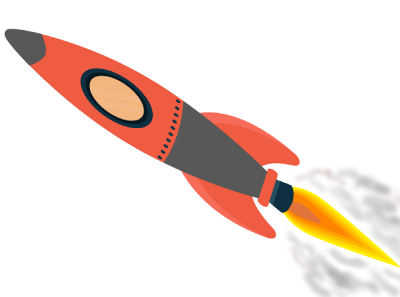 rocket in space illustration rocketship space technology travel