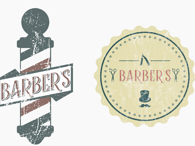 Retro barbershop barbershop gentleman retro scissors straightrazor vintage