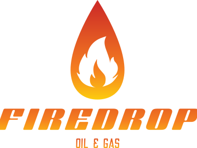 Firedrop fire gas gradient logo design oil logo