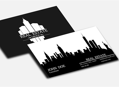 Real estate business card buildings business card house logo real estate skyscrapers