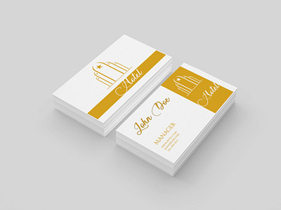 Hotel Luxury Business Card business card business card design business cards businesscard golden hotel hotel branding logo luxury logo stars