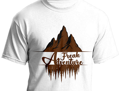 Mountain and trees adventure design graphic design logo mountains nature t shirt trees