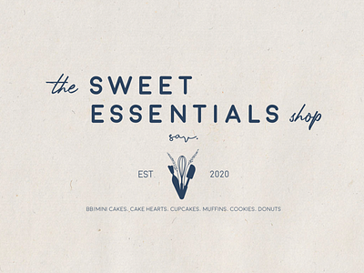 The Sweet Essentials Shop 1900 adobe bake bake shop bakery brand brand identity branding branding design design graphic design logo logo design logotype minimal photoshop