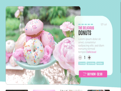 Donut Landing Page adobe xd landing page ui ux