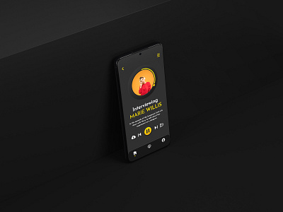 Podcast dark UI