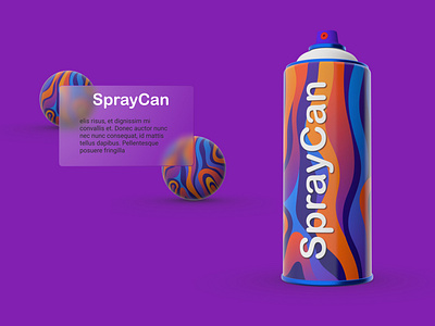 Spraycan Layout Texture 3d mockup figma vector