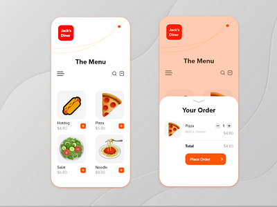 Mobile food ordering app adobe xd design food ordering ios ui