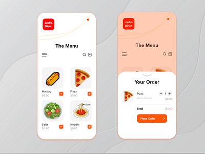 Mobile food ordering app