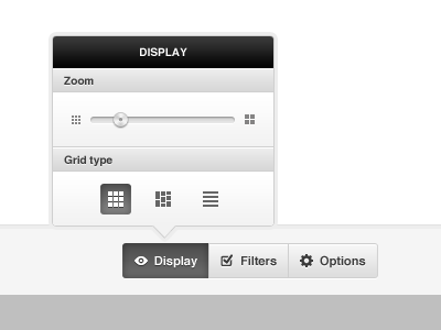Display options ui webapp