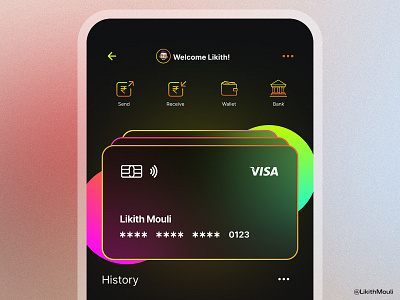 Neon Finance App UI Design Concept