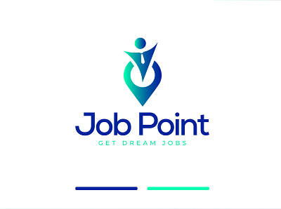 JOB Point Logo Design brand identity design branding business logo combination mark design graphic design illustration kainash babar logo logo de logo design ui