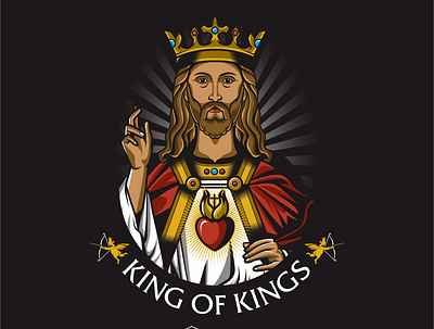 king of kings illustration jesus vector