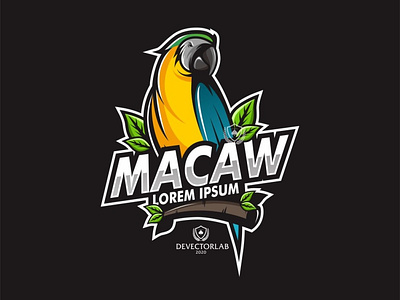 macaw logo vector