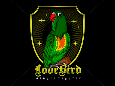Lovebird vector design illustraion logo vector