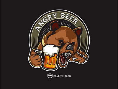 ANGRY BEER VECTOR bear beer beer bottle design illustration illustrator vector