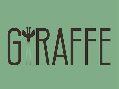 Giraffe 2d creative design expressive typography illustration modern type