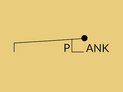 Plank branding creative design design exercise expressive typography graphic design illustration logo plank typography