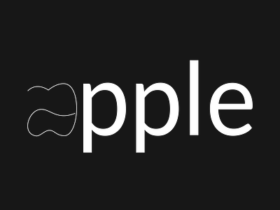 Apple apple branding design expressive typography logo typography vector