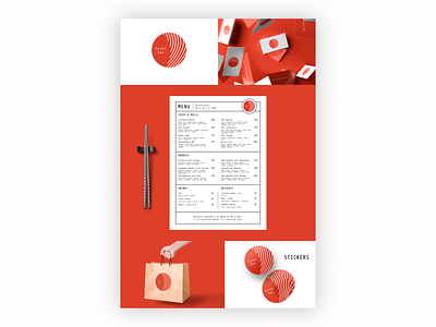 Sushi place identity branding businesscard graphicdesign identity logotype menu package sticker style