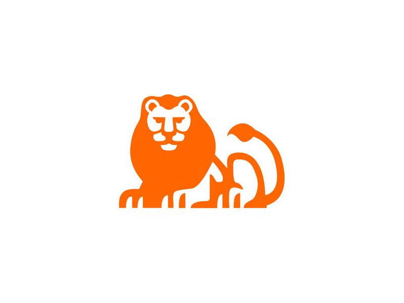 ING logo design A1 lion concept brand identity branding creative logo golden ratio ing lion logo logo design minimalist logo orange rebranding visual identity
