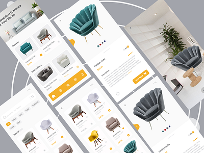 Furniture store APP app design appuiux furniture sell sofa stor ui ux