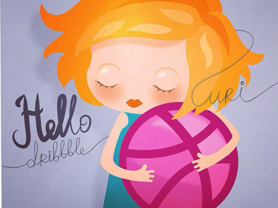Hello dribbble! first shot illustration welcome