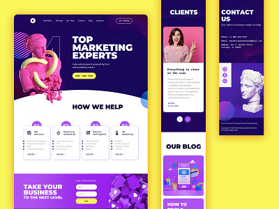 Marketing Agency landing landing page landing page design marketing marketing agency marketing site web web design webdesign website