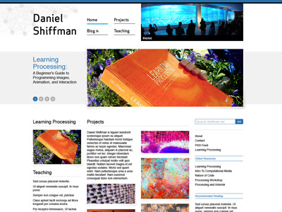 Dan Shiffman: Website Design 1 design website