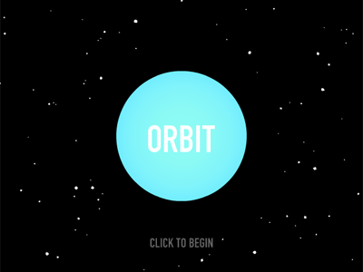 Orbit Title Screen game intro space