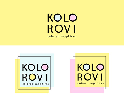 LOGO | KOLOROVI art branding color design illustrator jewelry logo minimal pink typography vector