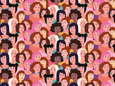 women | pattern art color design female feminism illustration illustrator pattern pink texture woman