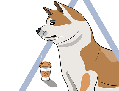Coffee Doge character coffee cup dog illustraion illustration art illustrator
