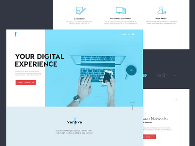 Ventive Redesign agency color flat light redesign ui ux ventive web website