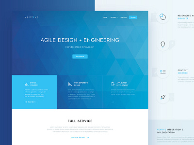 Ventive about us page agency homepage agency website redesign corporate interface icongraphy usage landing page design light blue interface polygon header services page ui ux ventive