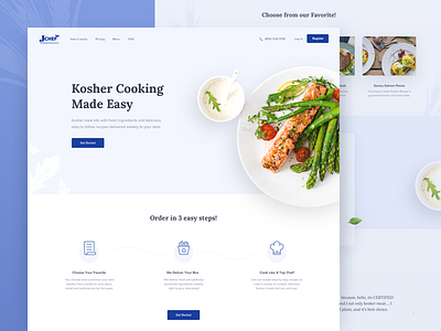 Jchef Homepage cooking recipe dashboard food delivery food ordering platform homepage facelift design kosher meal modern minimal layout ui ux user experience user interface visual clean design web design user interface