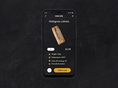 Shopping experience for Maruto cart category ecommerce food grocery icons ios iphone mobile app order payment shopping ui ux