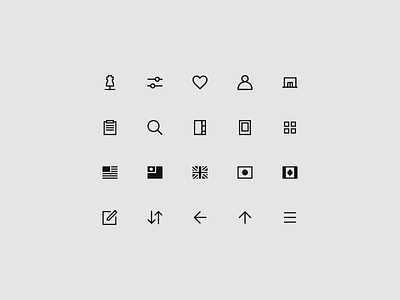 Stylish icon set for Marc Jacobs branding design ecommerce illustration ui vector