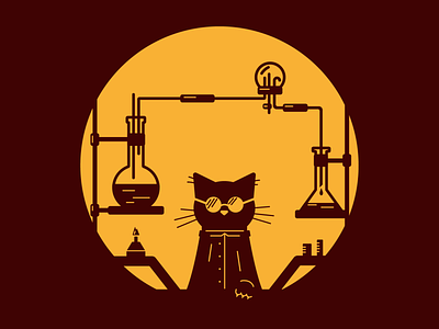 Cat Lab cat illustraion vector illustration